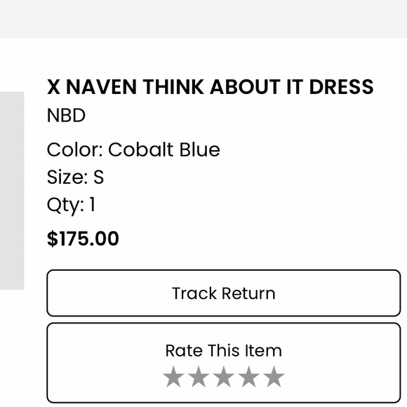 NBD X Naven Think About it Dress Mini Cobalt Blue Cut Out One Shoulder size: S - Picture 2 of 7